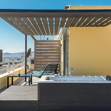 Acropolis View Mini Sky & Hot Tub Apartment Athens