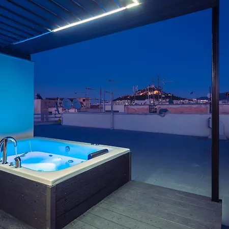 Acropolis View Mini Sky & Hot Tub Apartment